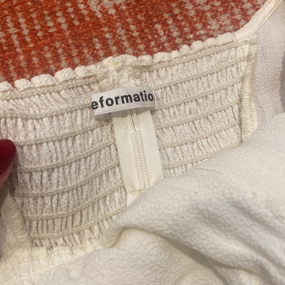 Reformation White Long Sleeve Top NWOT - Picture 4 of 6
